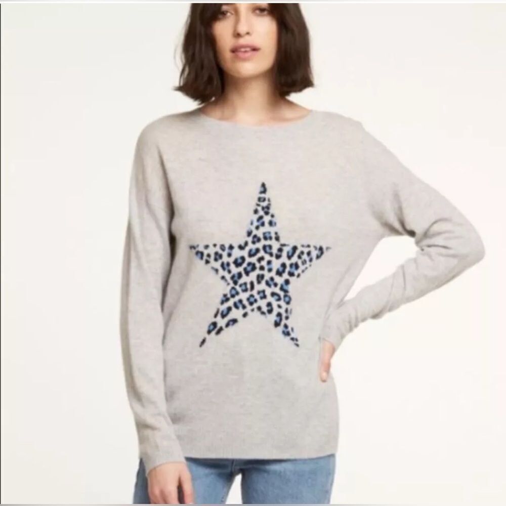 Autumn‎ Cashmere Star Leopard Pullover Sweater XS